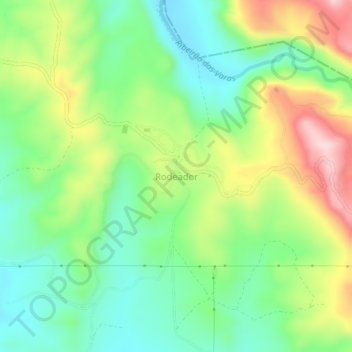 Carte topographique Rodeador, altitude, relief