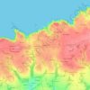 Carte topographique Kervalguen, altitude, relief