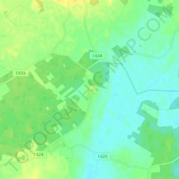 Carte topographique Källunge, altitude, relief