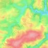 Carte topographique Les Courtins, altitude, relief