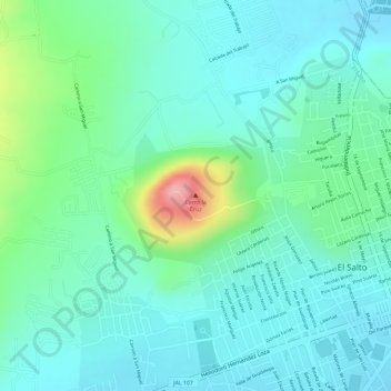 Carte topographique Cerro la Cruz, altitude, relief