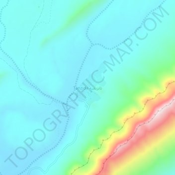 Carte topographique Tanzida, altitude, relief