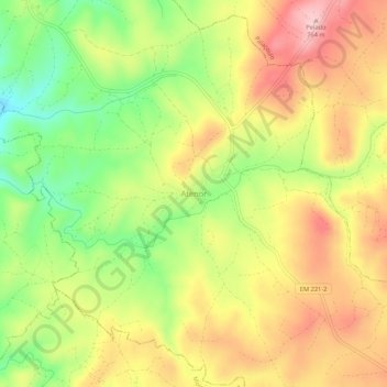 Carte topographique Atenor, altitude, relief