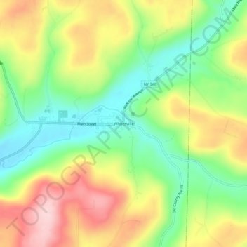 Carte topographique Whitesville, altitude, relief