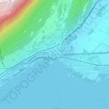 Carte topographique Saint-Blaise, altitude, relief
