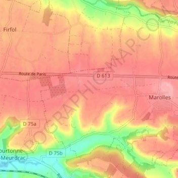 Carte topographique La Fosse, altitude, relief