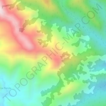 Carte topographique El Venado, altitude, relief