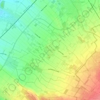 Carte topographique Schmidhofen, altitude, relief