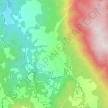Carte topographique Eynez, altitude, relief