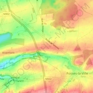 Carte topographique Névremont, altitude, relief