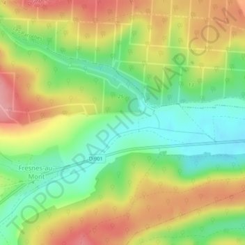Carte topographique Ban Saint-Role, altitude, relief
