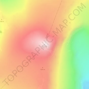 Carte topographique Snønipa, altitude, relief