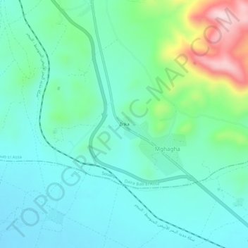 Carte topographique Zrika, altitude, relief