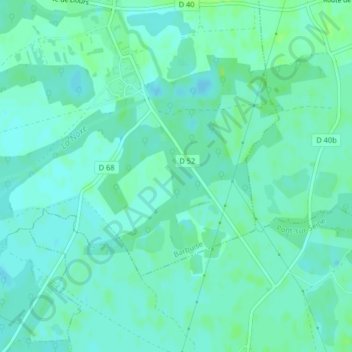 Carte topographique Sausseron, altitude, relief