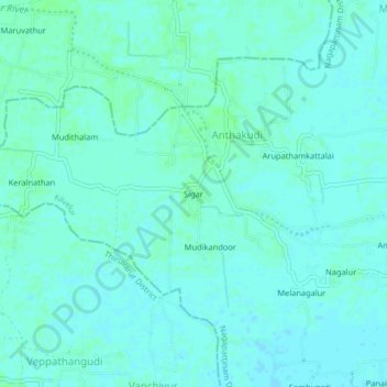 Carte topographique Sigar, altitude, relief