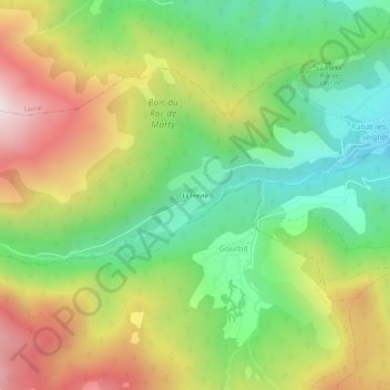 Carte topographique La Freyte, altitude, relief