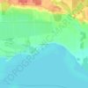 Carte topographique Plage Charron, altitude, relief