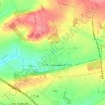 Carte topographique La Croisette, altitude, relief