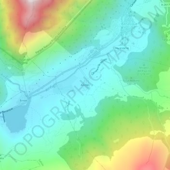 Carte topographique Anciles, altitude, relief
