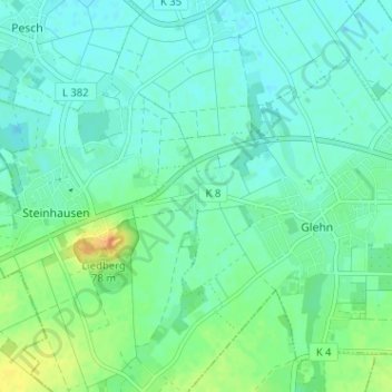 Carte topographique Schlich, altitude, relief
