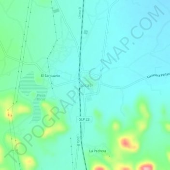 Carte topographique Bocas, altitude, relief