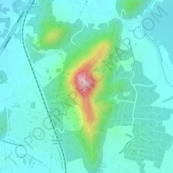 Carte topographique Khao Chalak, altitude, relief