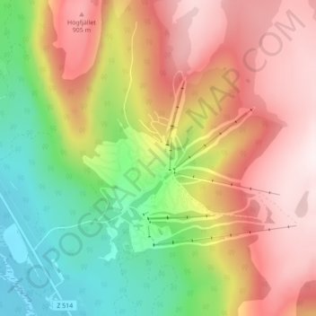 Carte topographique Björnrike, altitude, relief