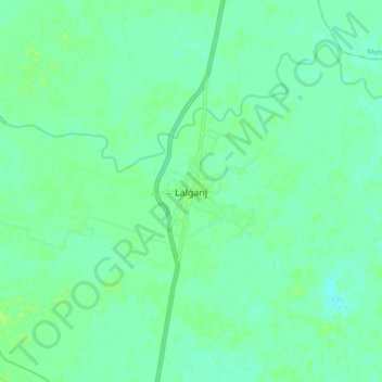 Carte topographique Lalganj, altitude, relief
