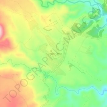 Carte topographique Nginamanu, altitude, relief