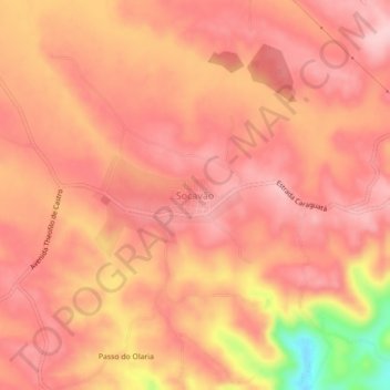 Carte topographique Socavão, altitude, relief