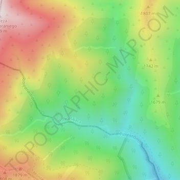 Carte topographique El Matazo, altitude, relief