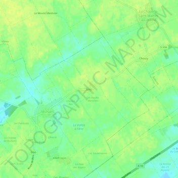 Carte topographique Epiez, altitude, relief