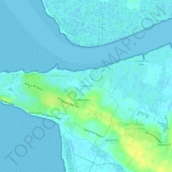 Carte topographique La Bosse, altitude, relief