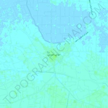 Carte topographique Hawsh Isa, altitude, relief