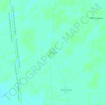 Carte topographique Narga, altitude, relief