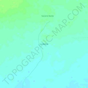 Carte topographique La Manza, altitude, relief