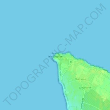 Carte topographique Pointe de Chassiron, altitude, relief