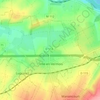 Carte topographique Chauffour, altitude, relief