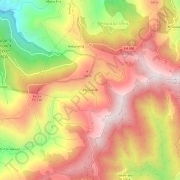 Carte topographique Parrozelos, altitude, relief