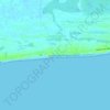Carte topographique Togbin Plage, altitude, relief