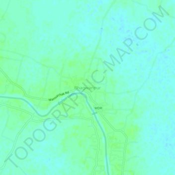 Carte topographique Bhagwanpur, altitude, relief