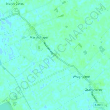 Carte topographique Eskham, altitude, relief