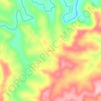 Carte topographique Marilu, altitude, relief