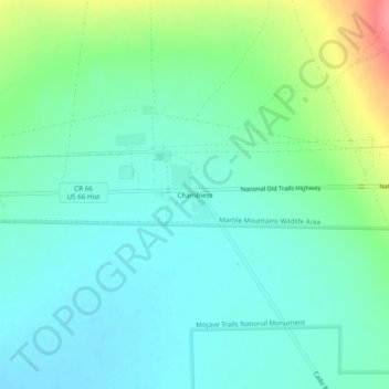Carte topographique Chambless, altitude, relief