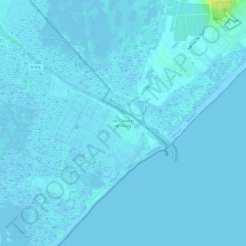 Carte topographique Les Cabanes de Fleury, altitude, relief