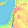 Carte topographique Plateau du Golan, altitude, relief