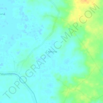 Carte topographique Cenrana, altitude, relief