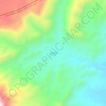 Carte topographique Inzerki, altitude, relief