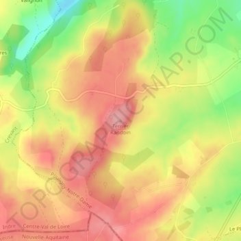 Carte topographique Terrier Randoin, altitude, relief