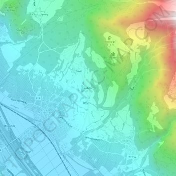 Carte topographique Heididorf, altitude, relief